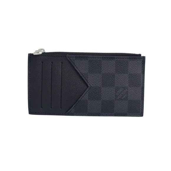 Louis Vuitton Black Coin Holder Card Damier Case Graphite - Picture 1 of 8